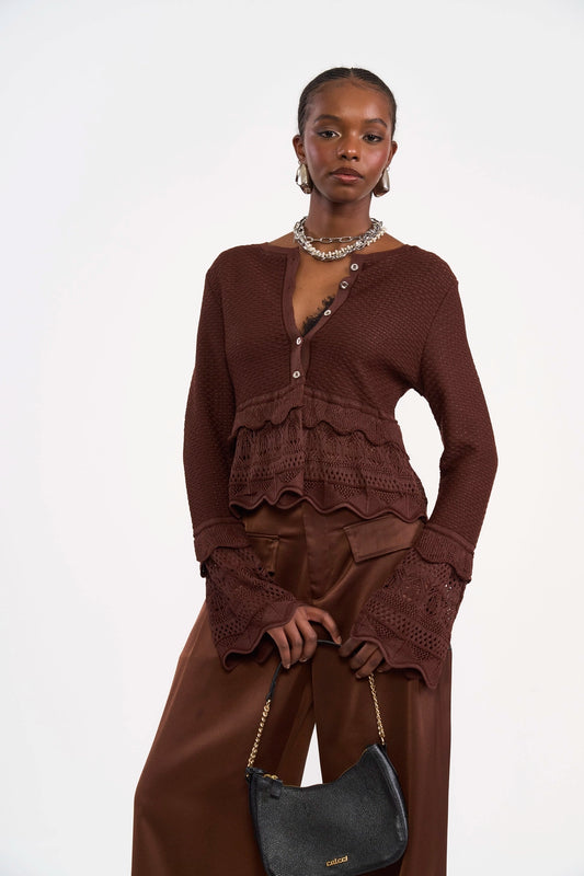 Blusa Trico Cafe