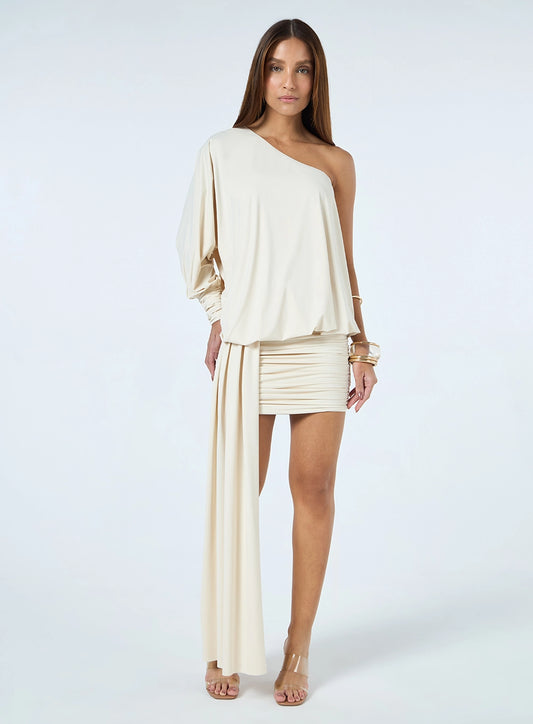 Vestido Corto Beige