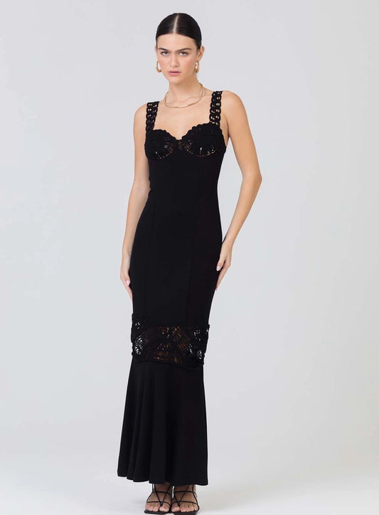 Vestido Slim con Croche