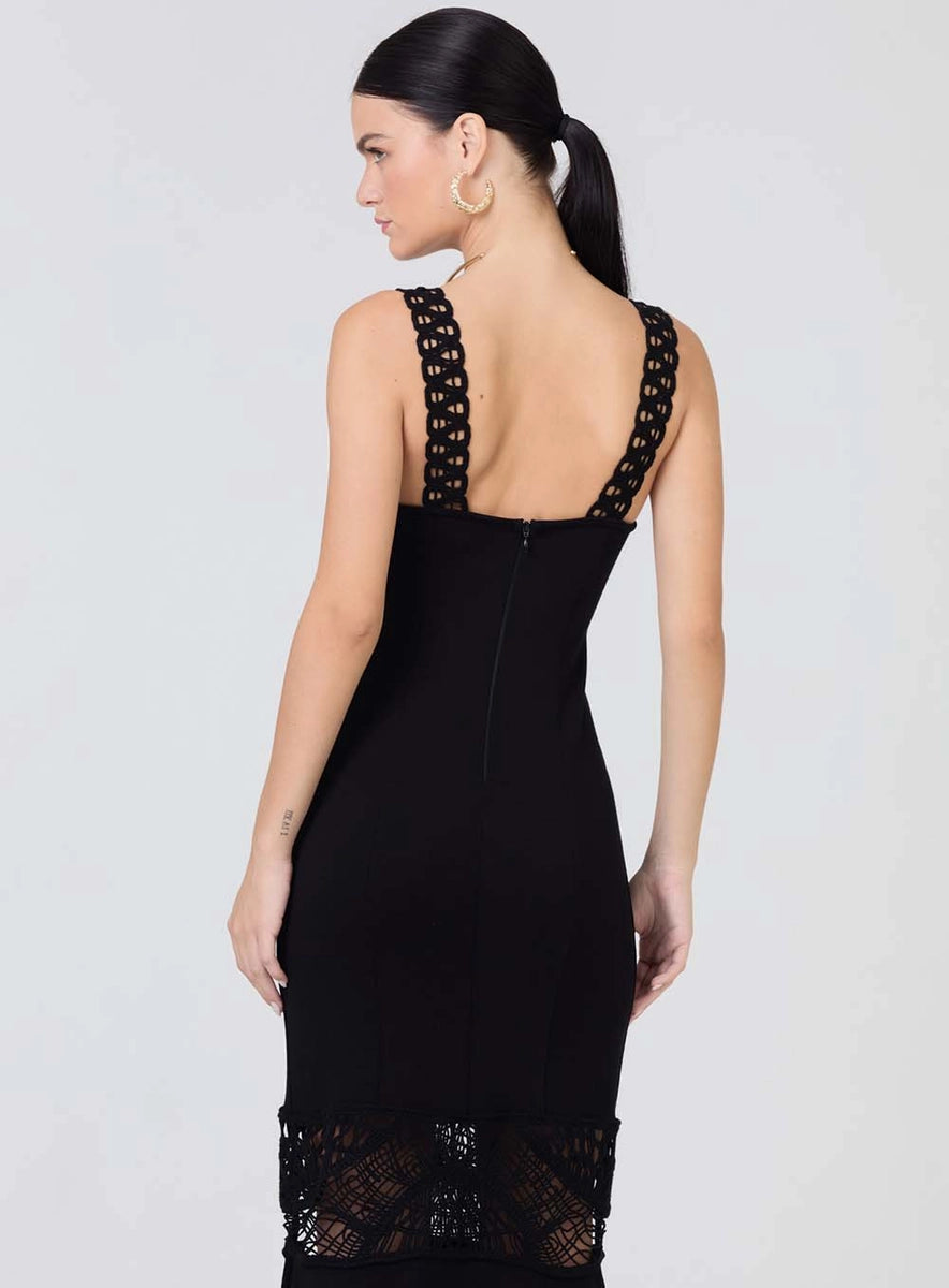 Vestido Slim con Croche